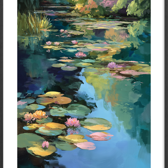 Vandets hviskende sang - Black Frame, With White Border