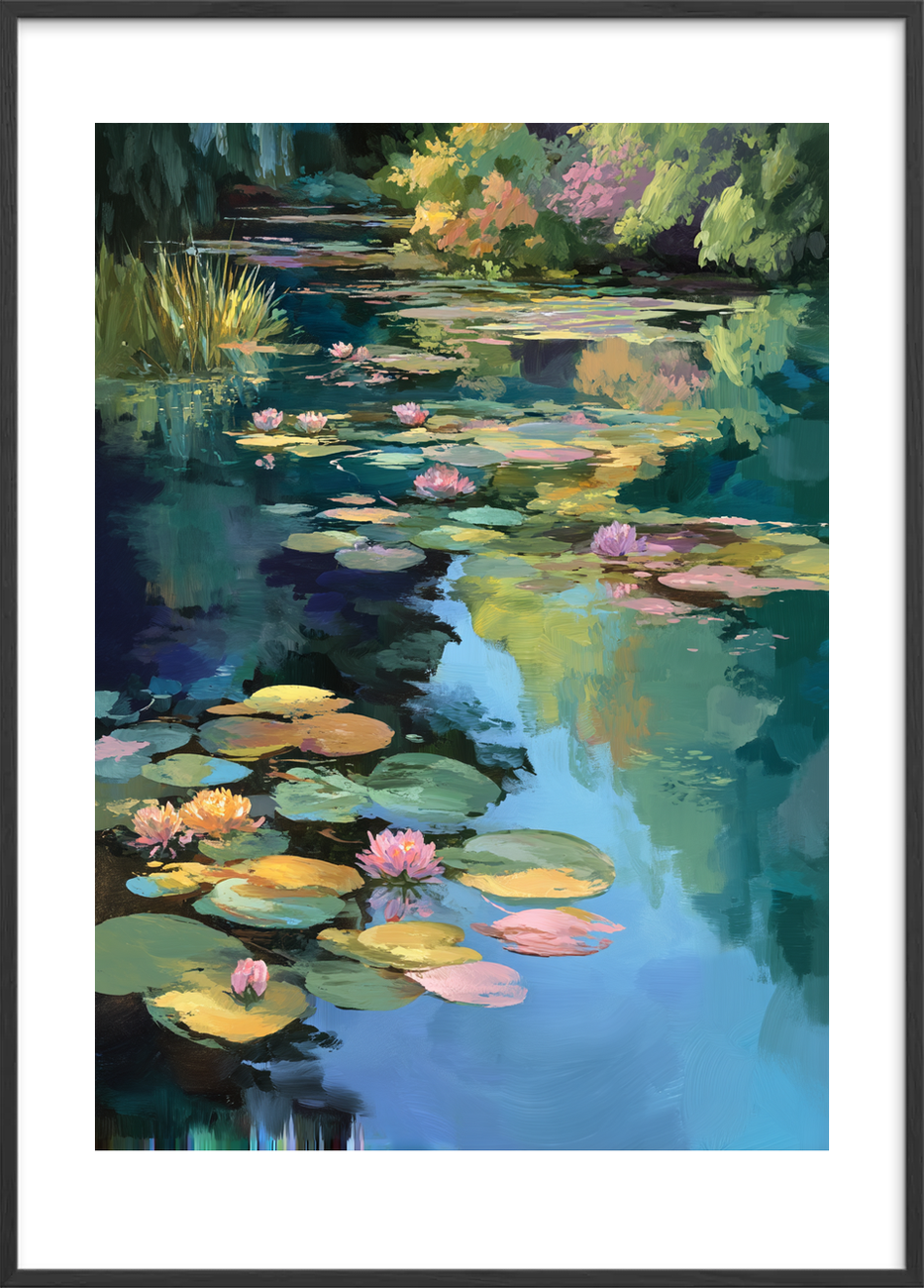 Vandets hviskende sang - Black Frame, With White Border