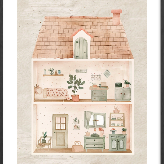 Husets duft af barndom - Black Frame, With White Border