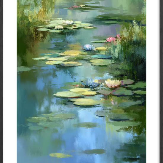 Vandliljens tause klang - Black Frame, With White Border