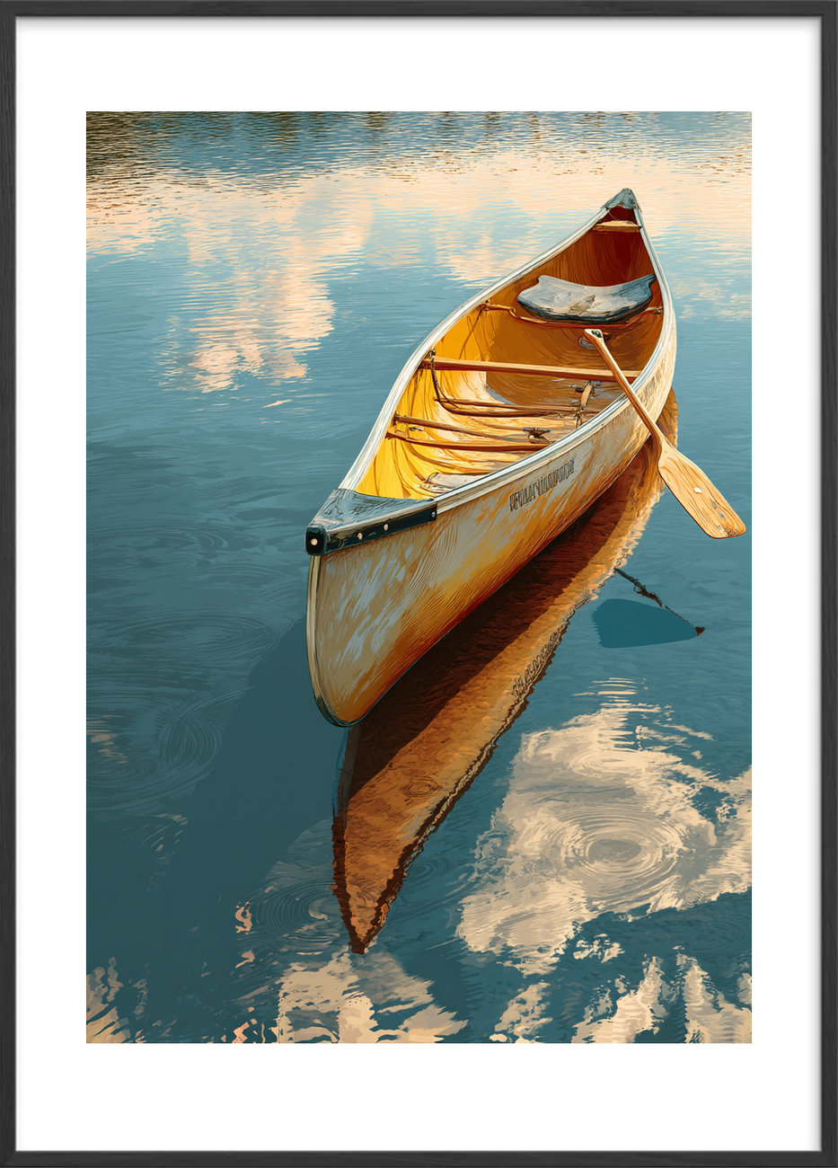 Stille klang fra pagajen - Black Frame, With White Border