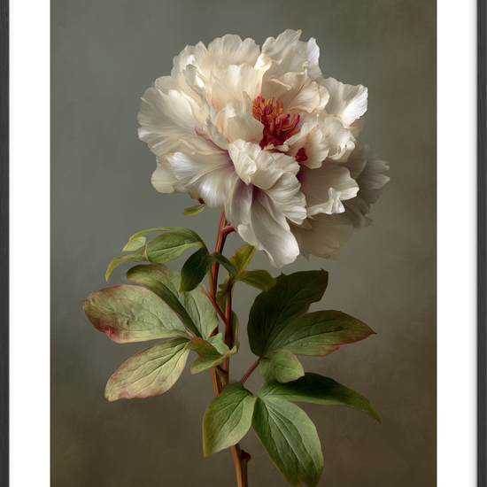 Silkesus i hvide lag - Black Frame, With White Border