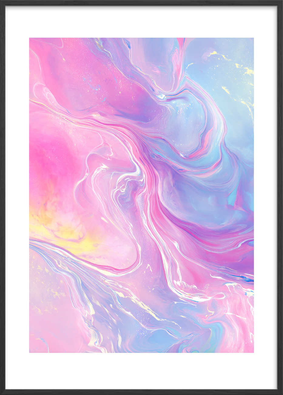 **Lyd af flydende silke** - Black Frame, With White Border