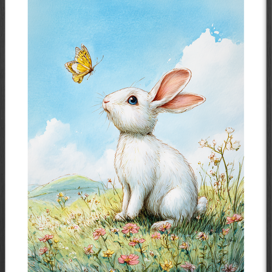 Sommerens bløde hvisken - Black Frame, With White Border