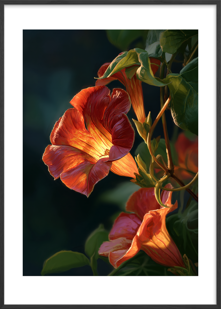Indre glødens sang - Black Frame, With White Border