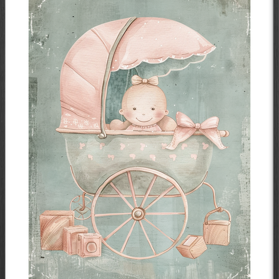 Vuggevise af silkestøv - Black Frame, With White Border