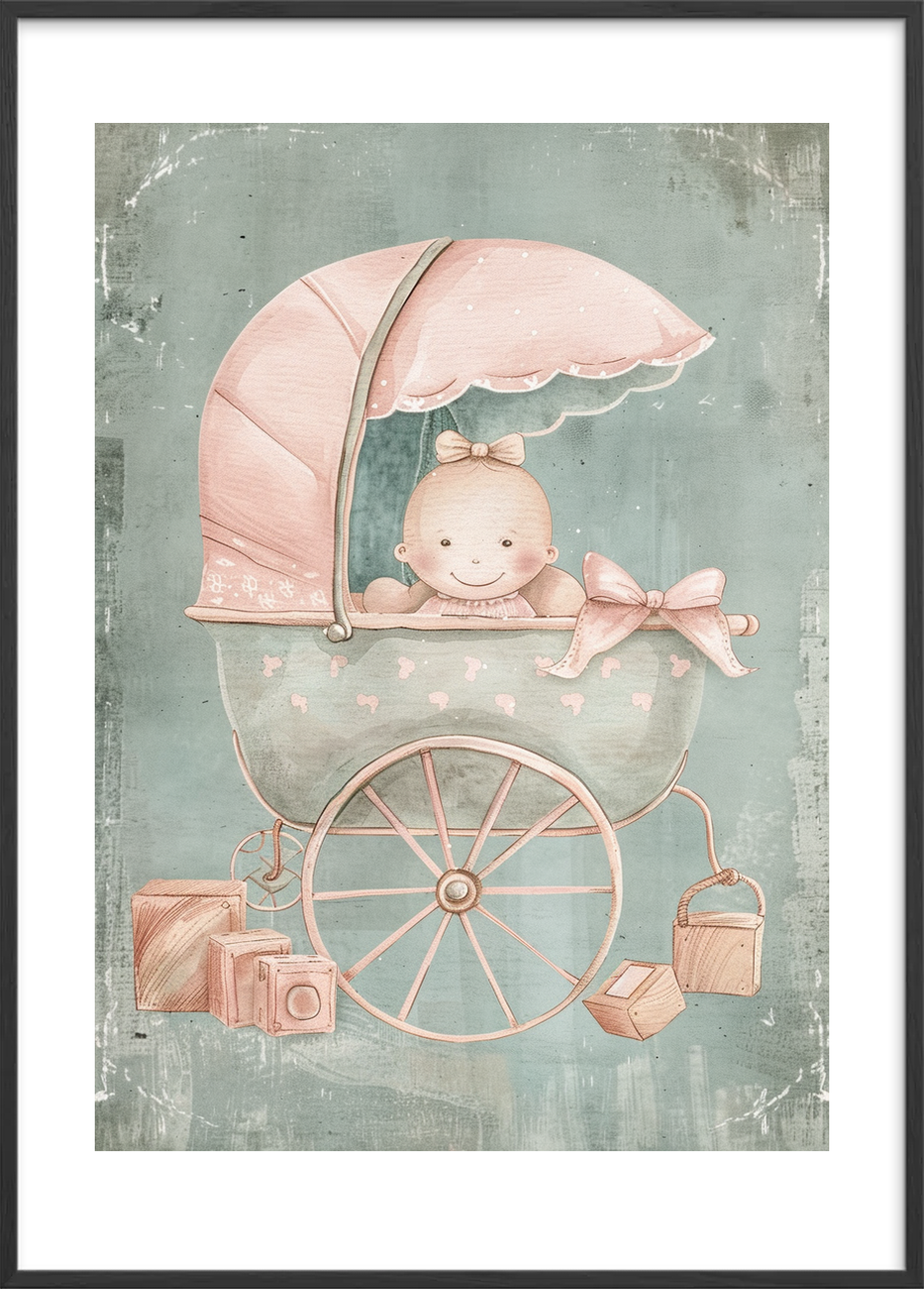 Vuggevise af silkestøv - Black Frame, With White Border