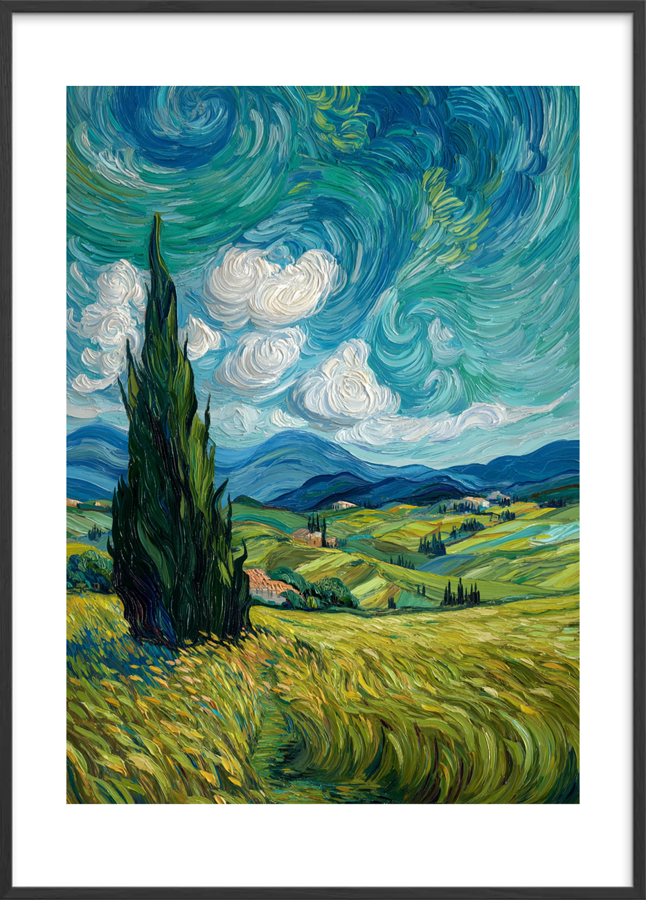 Himlens hvisken og markens sus - Black Frame, With White Border