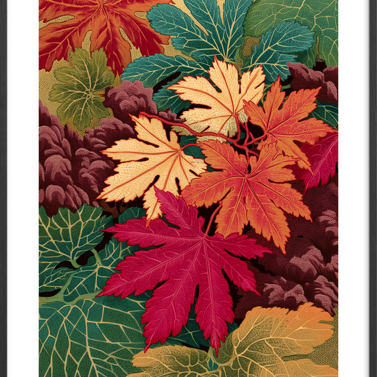 Efterårets varme knitring - Black Frame, With White Border