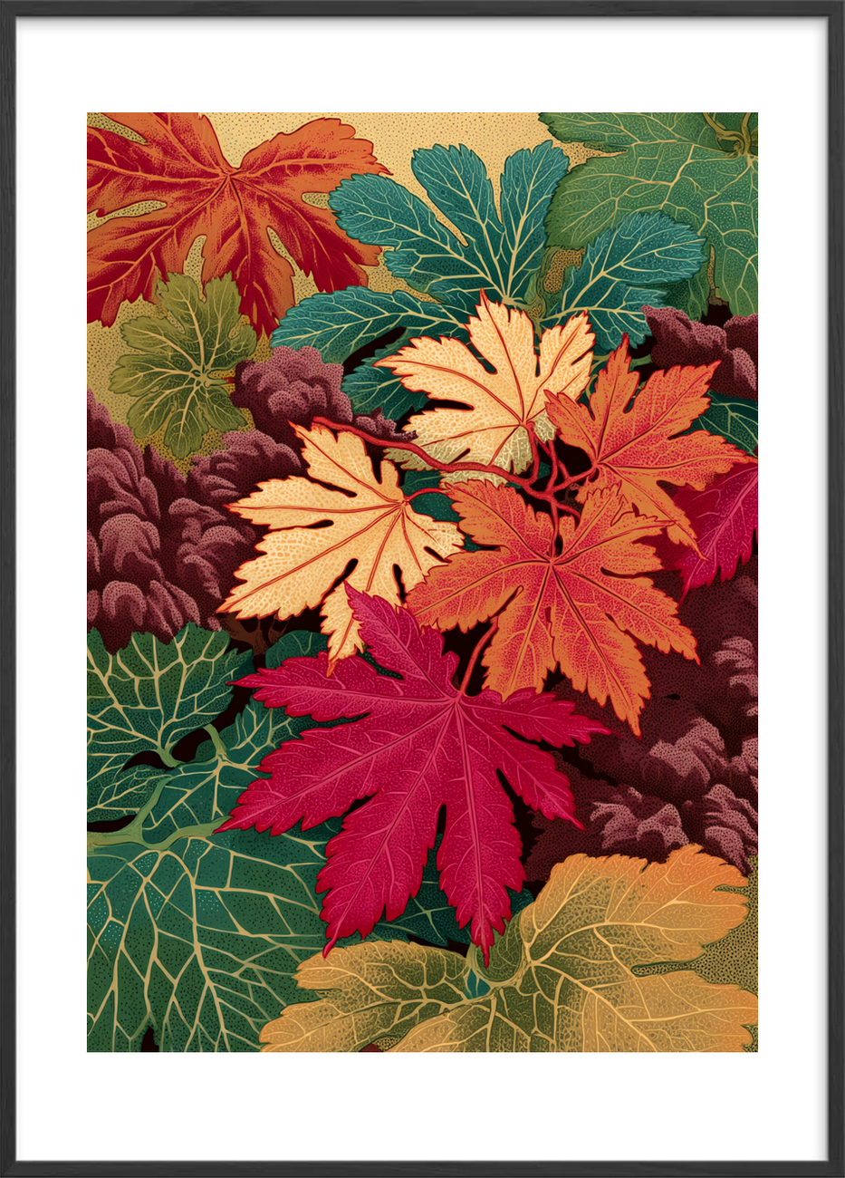 Efterårets varme knitring - Black Frame, With White Border