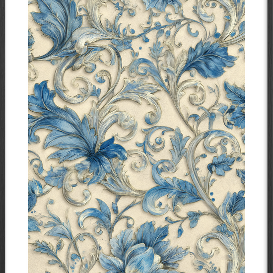 Blå hvisken mod huden - Black Frame, With White Border