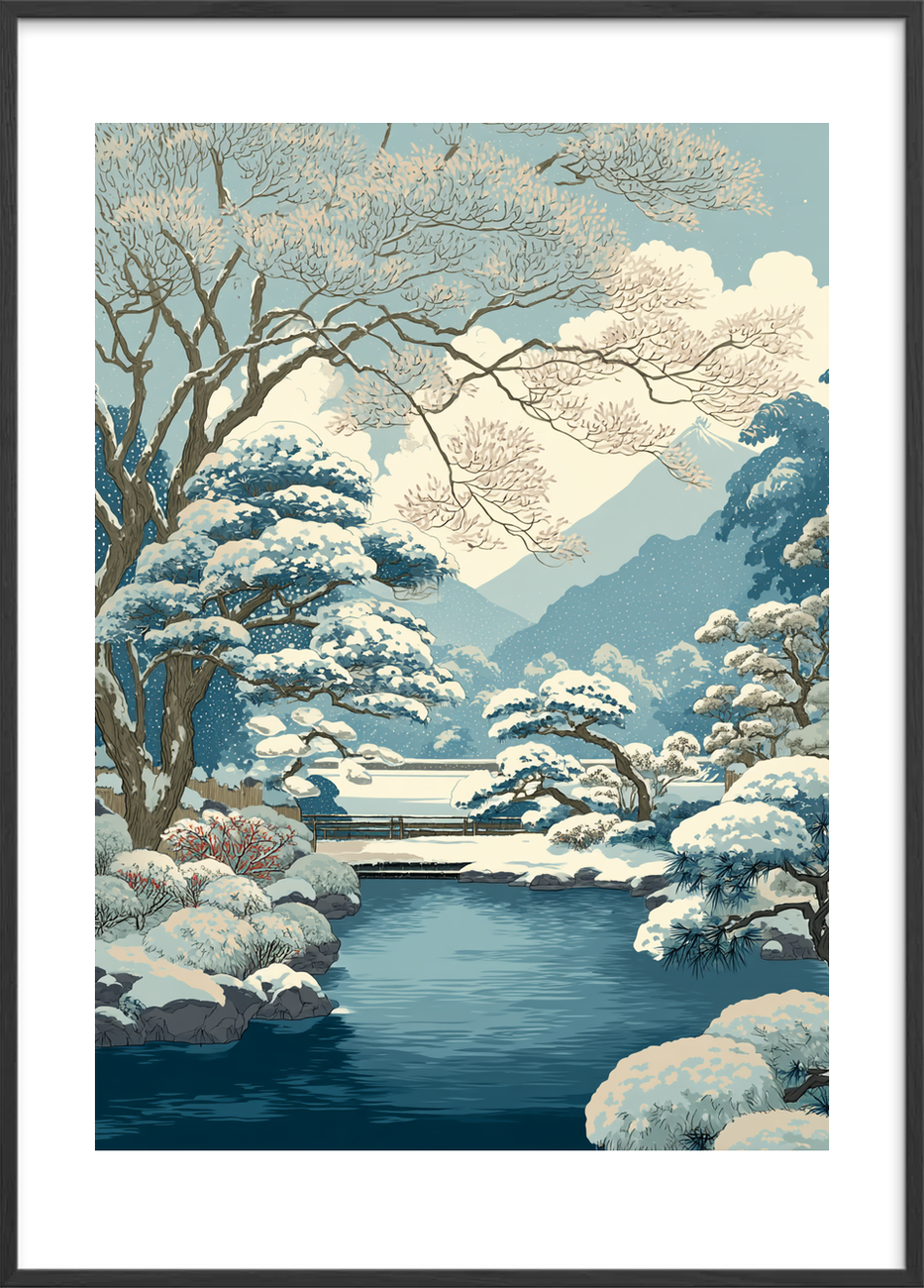 Stilhedens kolde hvisken - Black Frame, With White Border