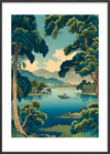 Stillevandets hvisken - Black Frame, With White Border