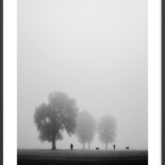 Tågens bløde hvisken - Black Frame, With White Border