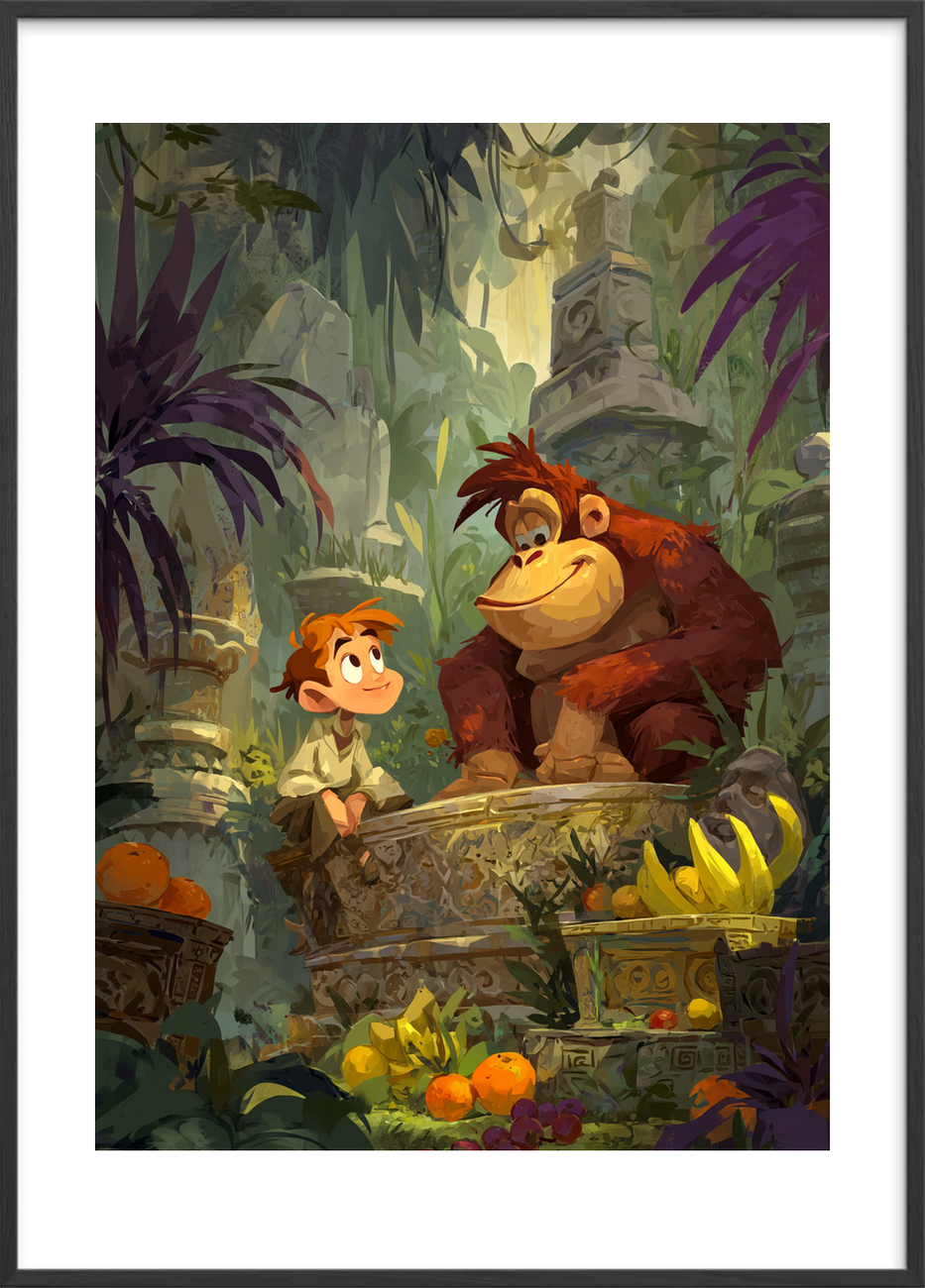 Smag af barndommens regnskov - Black Frame, With White Border