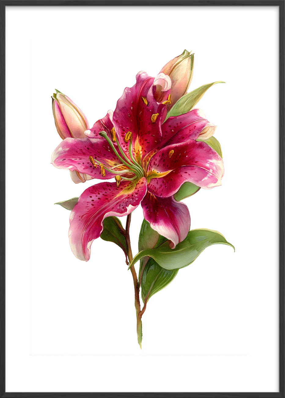 Dufthvisken i sommerens hjerte - Black Frame, With White Border