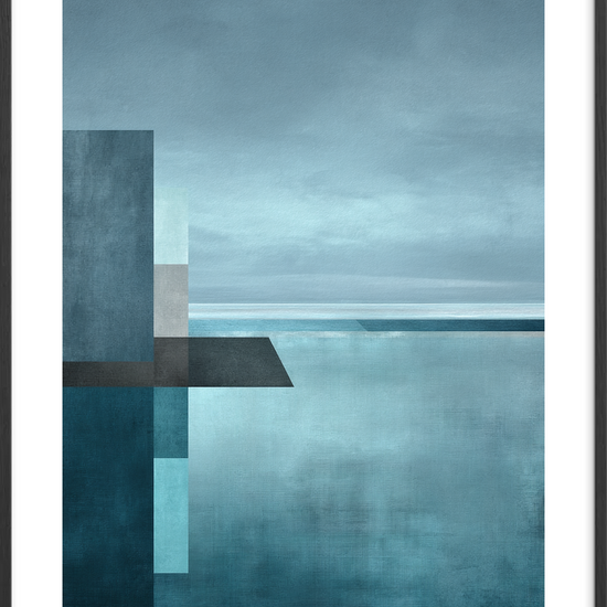 Salt på tungen ved horisonten - Black Frame, With White Border