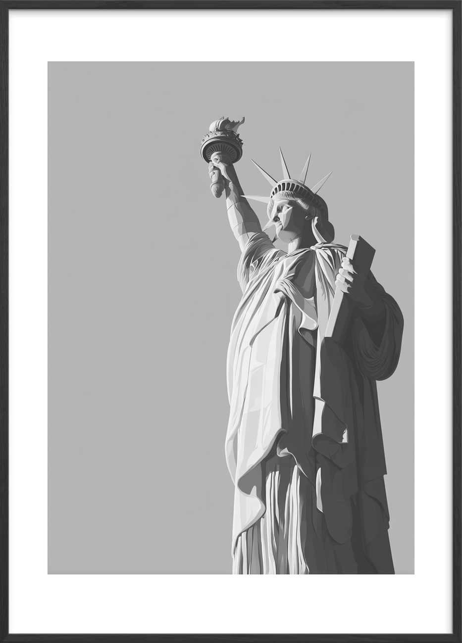 Frihedens kolde hvisken - Black Frame, With White Border