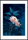 Nattens hvisken i blomst - Black Frame, With White Border