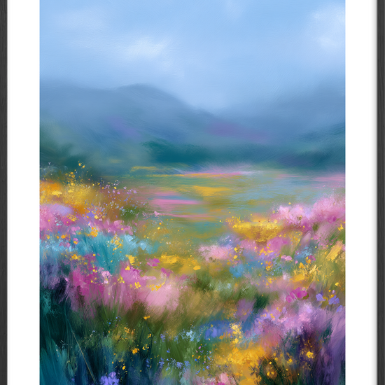 Sommerens sus i luften - Black Frame, With White Border