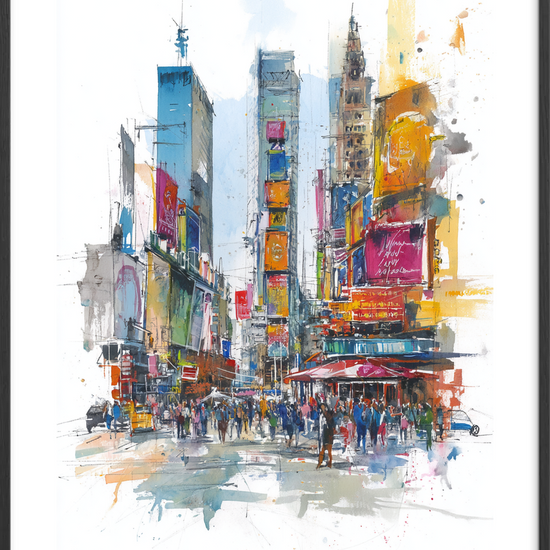 Lyd af neon og fodtrin - Black Frame, With White Border