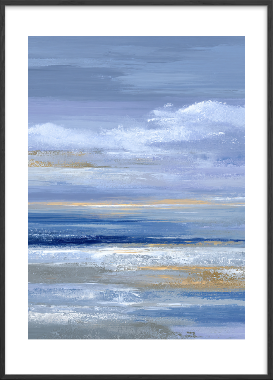 Havets hvisken mod huden - Black Frame, With White Border