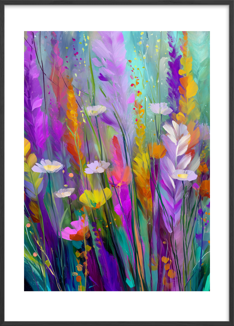 Hvisken fra farverne - Black Frame, With White Border