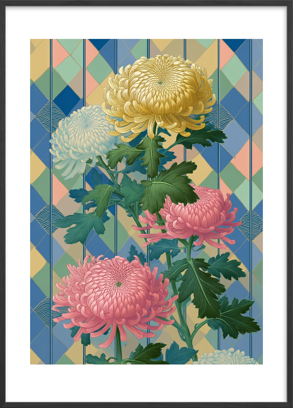 Silkeblød farveklang - Black Frame, With White Border