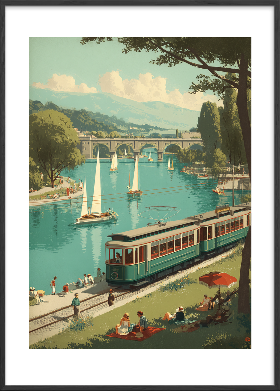 Sporvognens stille klang - Black Frame, With White Border