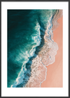 Havets hvisken mod sand - Black Frame, With White Border