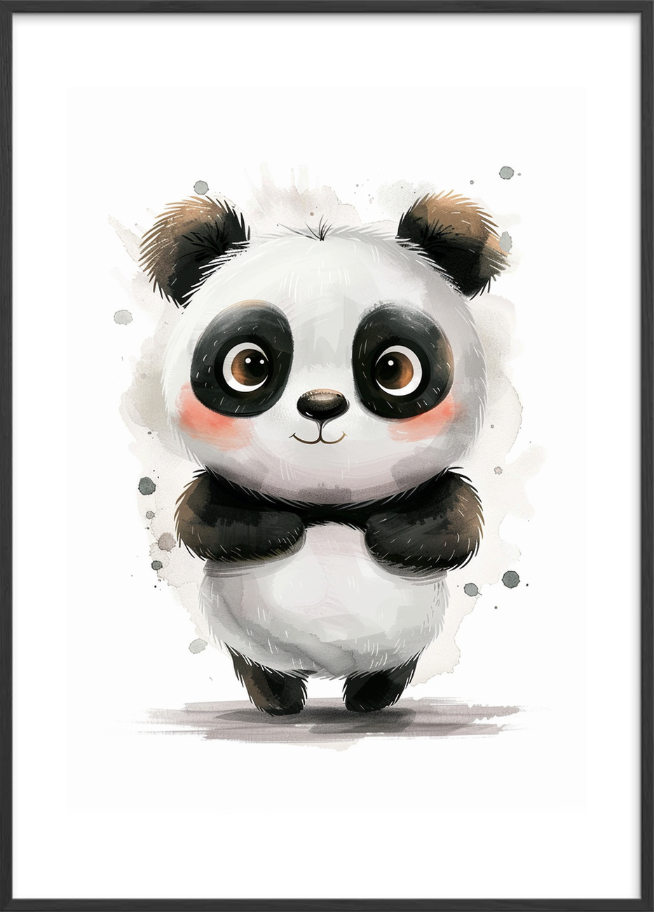 Blød hvisken fra små poter - Black Frame, With White Border