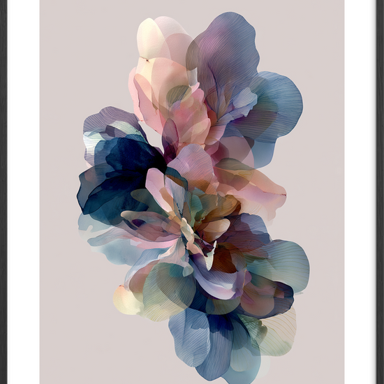 Hvisken af silke og regn - Black Frame, With White Border