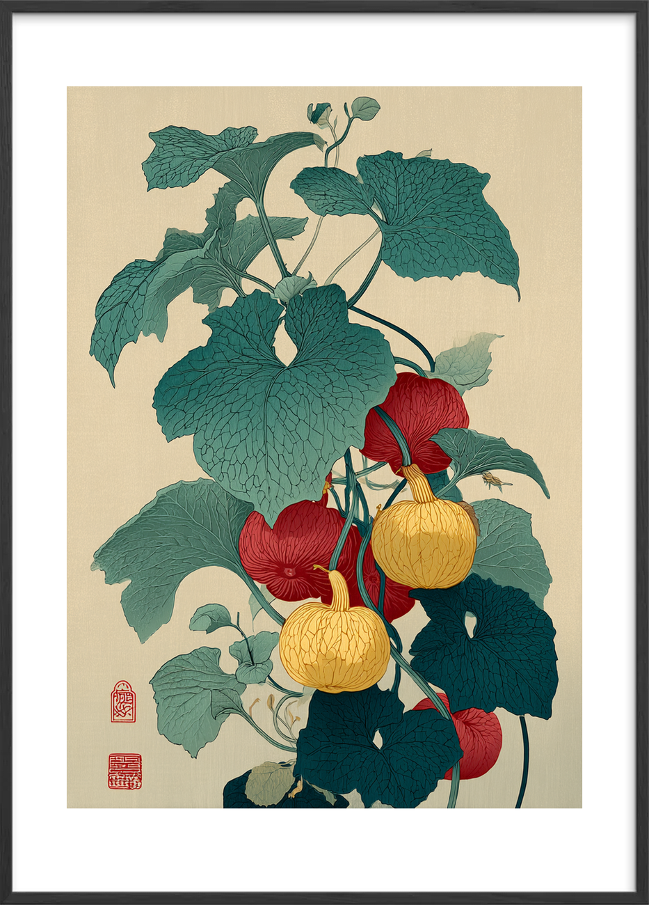 Bladenes sagte klang - Black Frame, With White Border