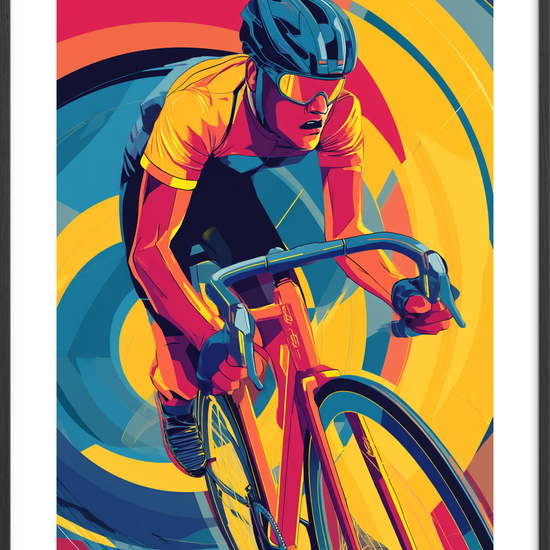 Farvernes pulserende sus - Black Frame, With White Border