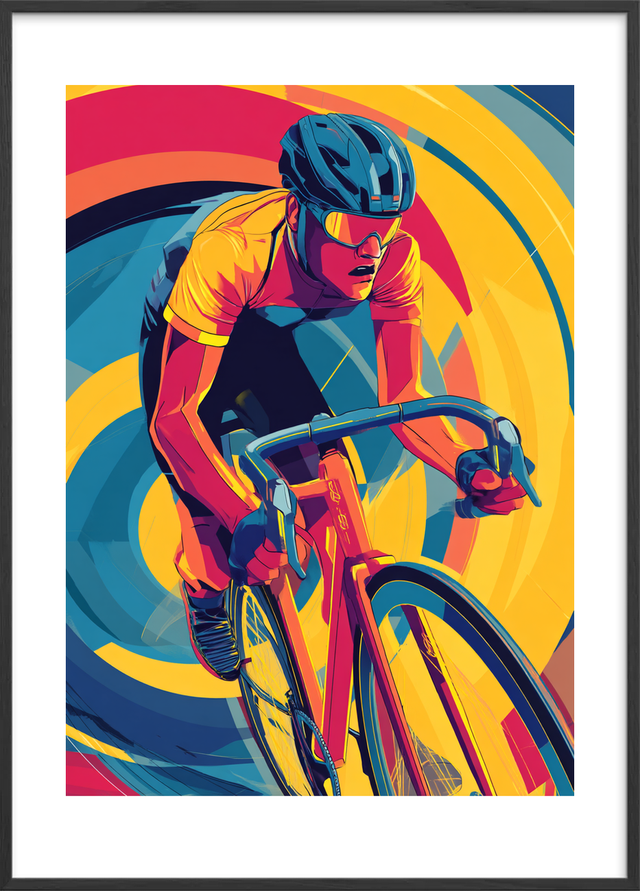 Farvernes pulserende sus - Black Frame, With White Border