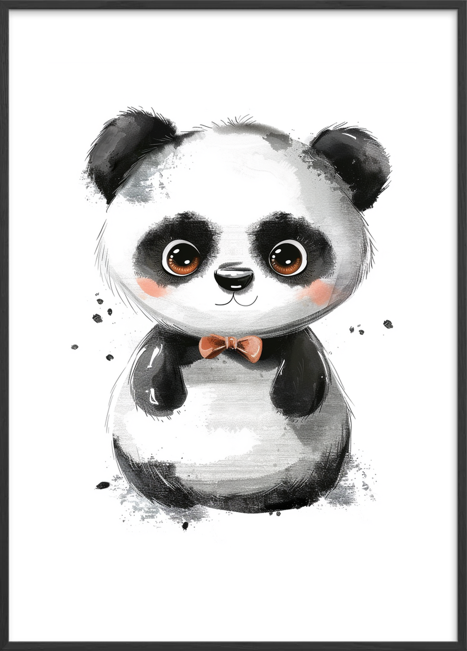 Blød hvisken i mørke - Black Frame, With White Border