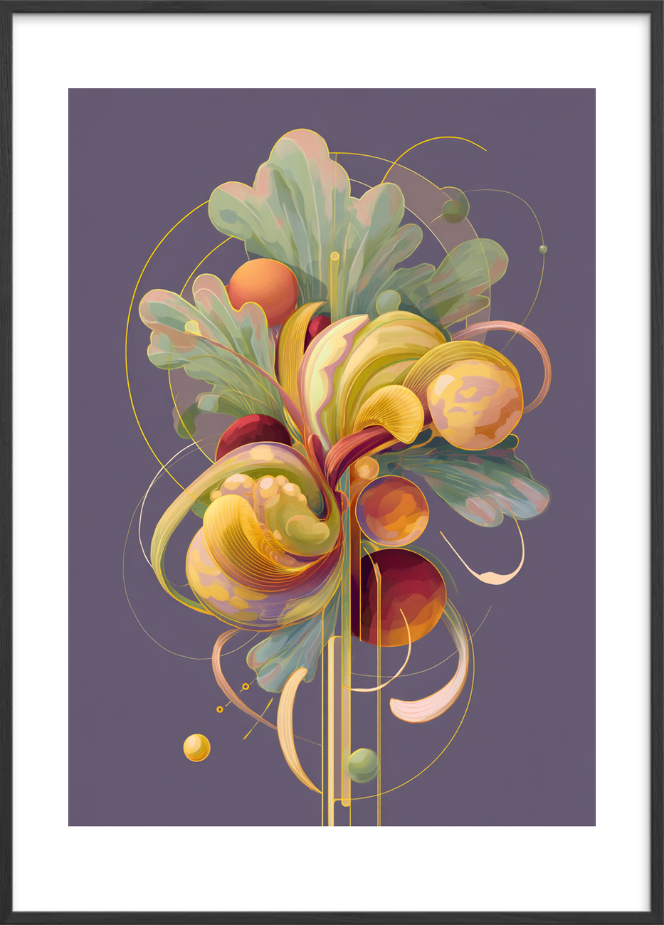 Hvisken fra gyldne blade - Black Frame, With White Border