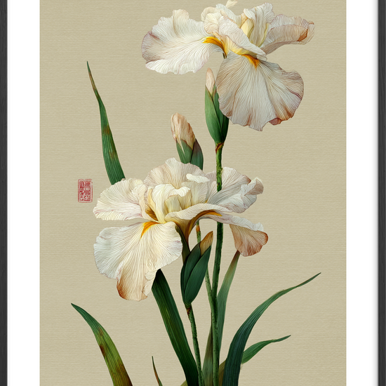 Hviskende silkeblødt åndedrag - Black Frame, With White Border