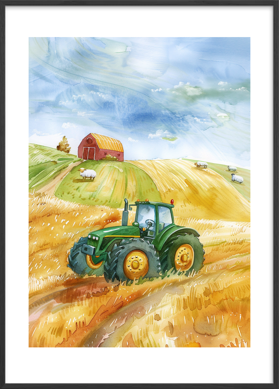 Høstens blide hvisken - Black Frame, With White Border