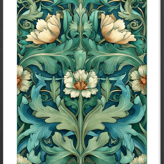 Sus af grøn silke - Black Frame, With White Border