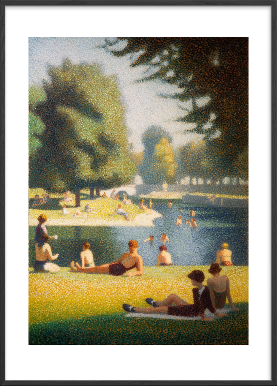 Solens bløde greb - Black Frame, With White Border