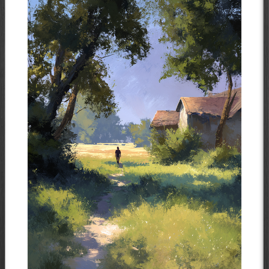 Sommervindens hvisken - Black Frame, With White Border