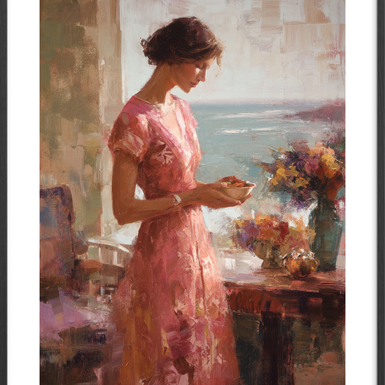 Hvisken af havets søde smag - Black Frame, With White Border