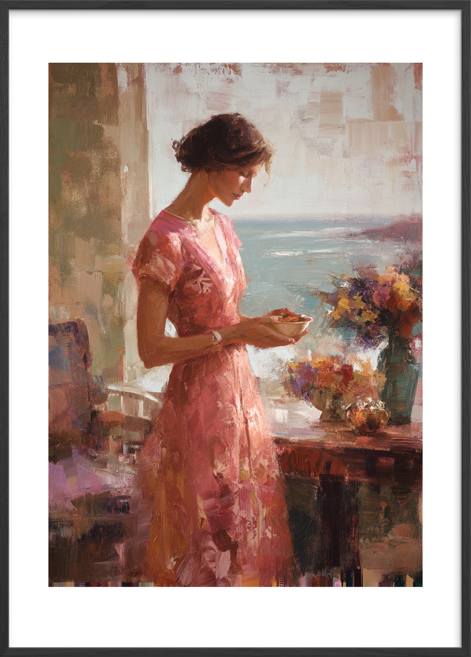 Hvisken af havets søde smag - Black Frame, With White Border