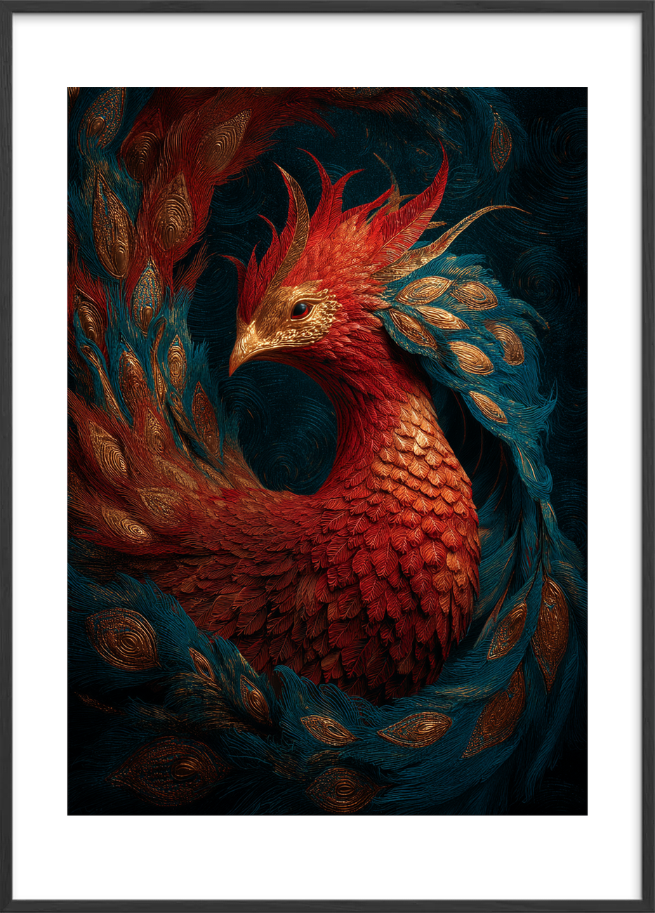 Ildens sagte sang - Black Frame, With White Border