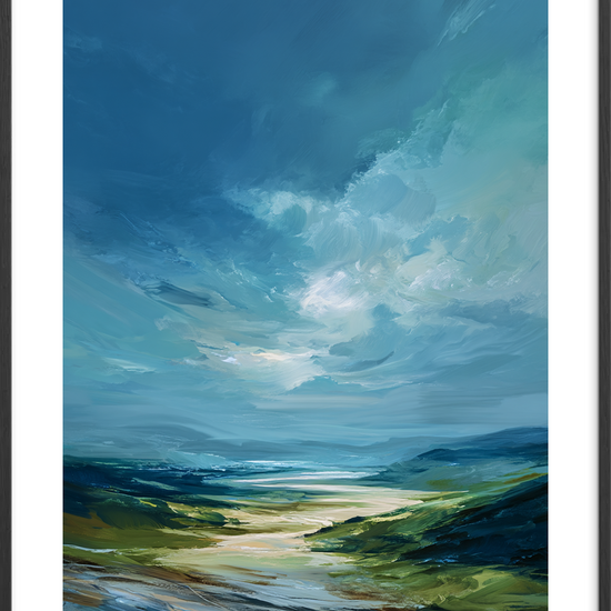 En hånd af kølig luft - Black Frame, With White Border