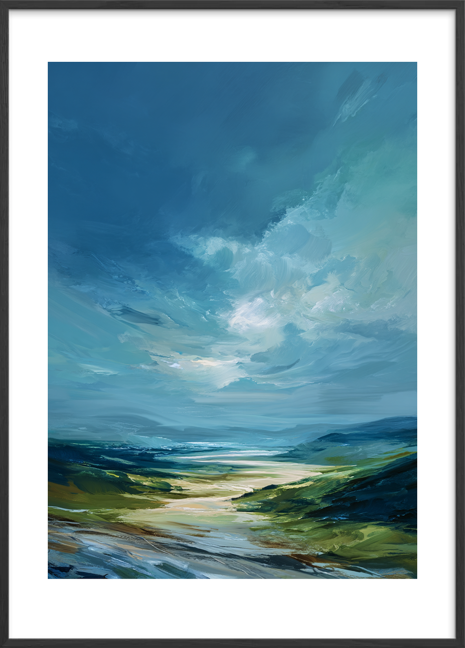 En hånd af kølig luft - Black Frame, With White Border