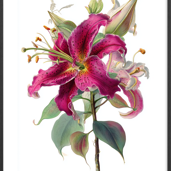 Hviskende sødme i blomst - Black Frame, With White Border