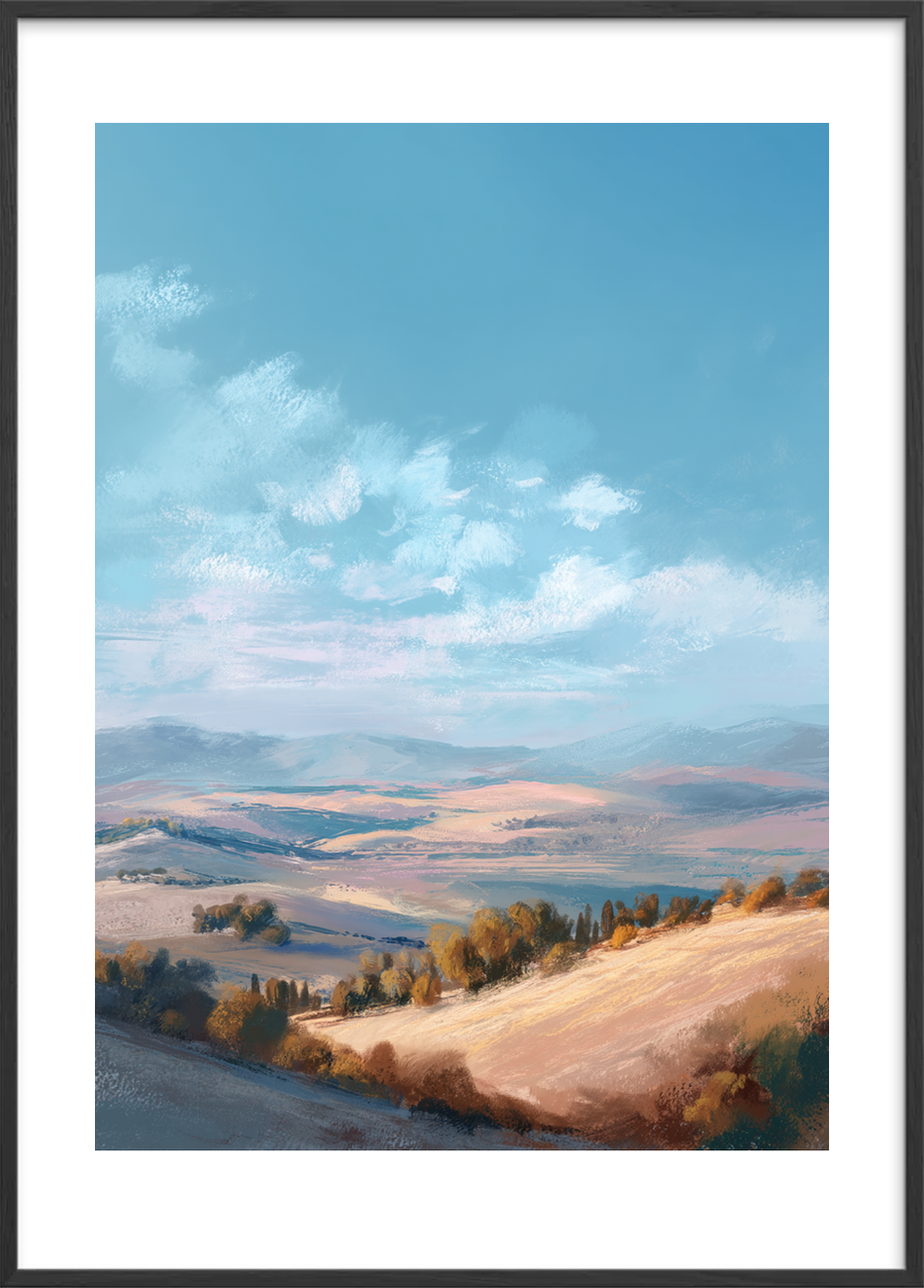 Himlens salte åndedrag - Black Frame, With White Border