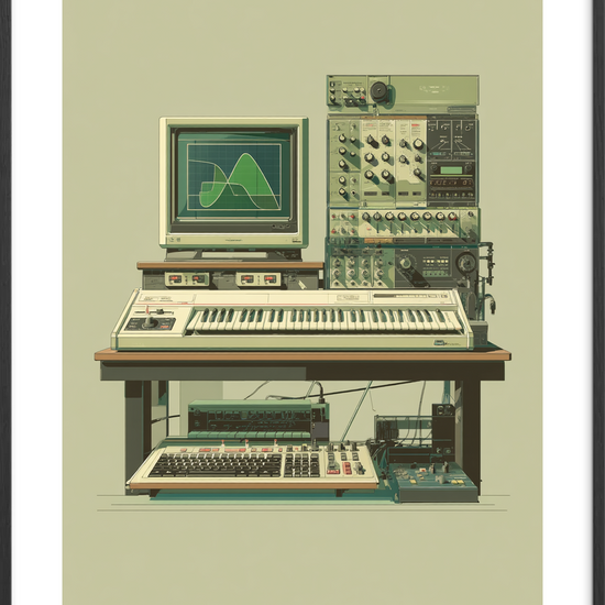 Lydens grønne kurver - Black Frame, With White Border